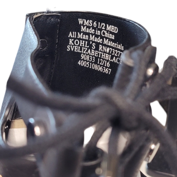 Simply Vera Vera Wang Sandals Back Gladiator Chunky Heel - Picture 10 of 16